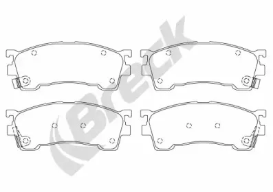 21754 00 701 10 BRECK Комплект тормозных колодок, дисковый тормоз